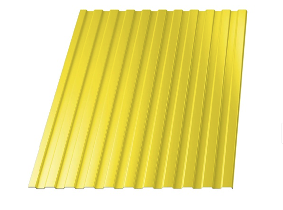 профнастил окрашенный желтый с8 0.4x1150 мм