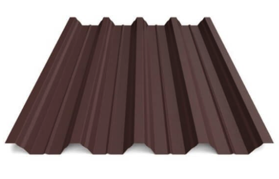 профнастил окрашенный шоколадно-коричневый н60 0.8x845 мм