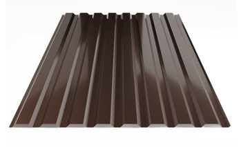 профнастил окрашенный шоколадно-коричневый ral 8017 с20 0.4x1100x2000 мм
