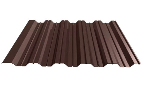 профнастил окрашенный шоколадно-коричневый нс35 0.5x1000 мм