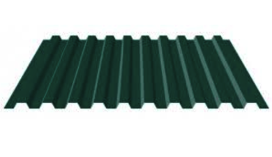 профнастил окрашенный зеленый мох ral 6005 с21 0.5x1000x6000 мм