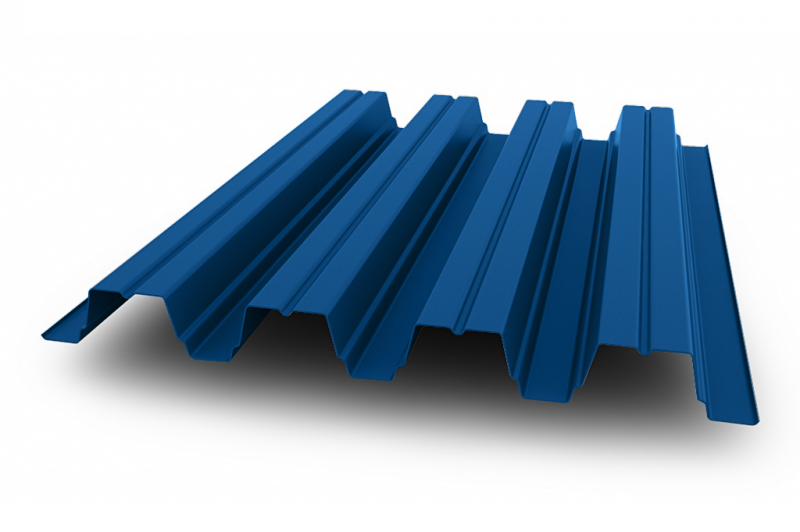 профнастил окрашенный синий н75 0.8x750 мм