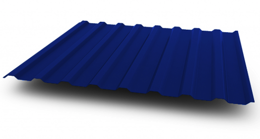 профнастил с20 окрашенный ультрамариновый синий ral 5002 0.45x1100 мм
