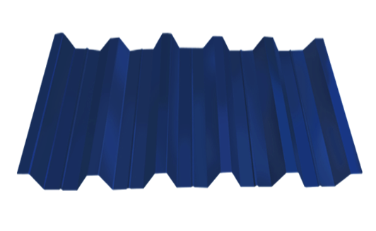 профнастил окрашенный синий нс44 0.4x1000 мм