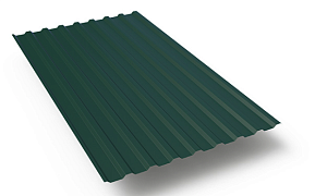 профнастил  окрашенный зеленый мох ral 6005 с20 0.4x1100x2000 мм