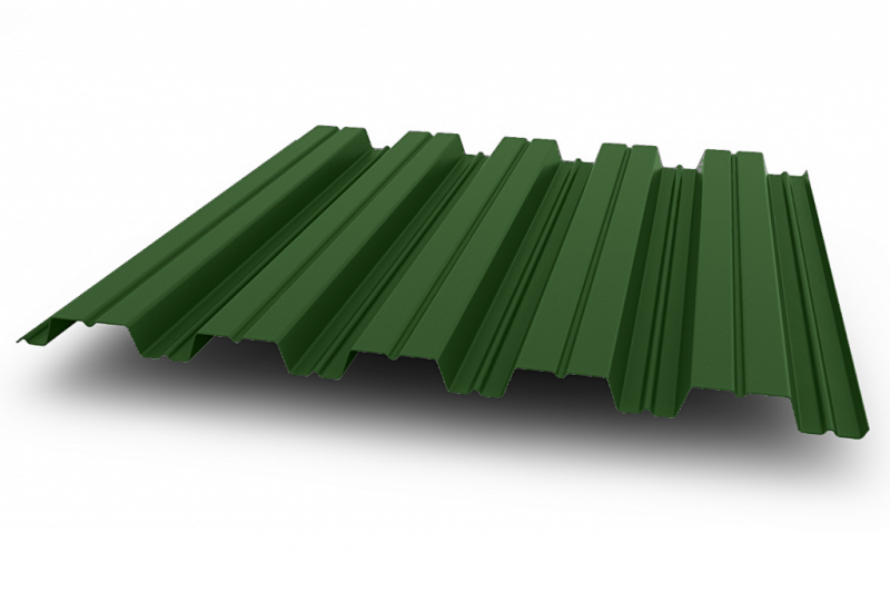 профнастил окрашенный зеленая листва нс44 0.7х1000 мм ral 6002